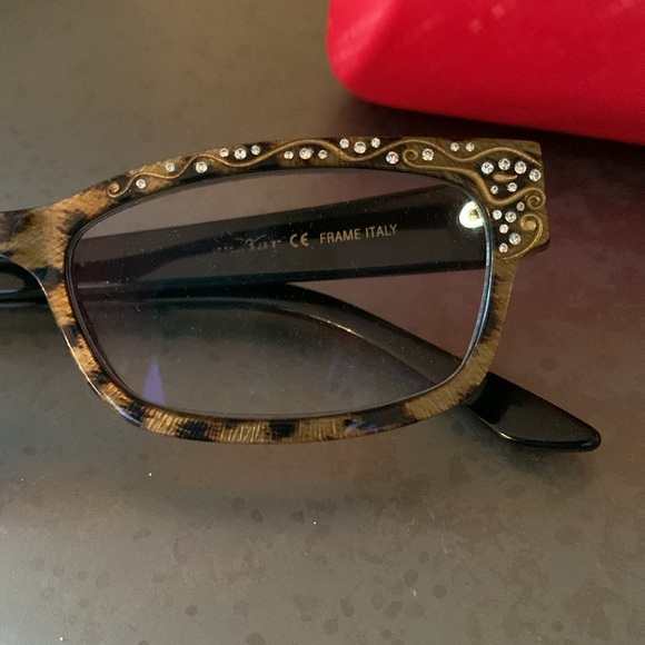 CAVIER, Leopard BLACK Lace Crystal Eyeglass Frames. M 3017 c31, ELEGANT. - Picture 14 of 14